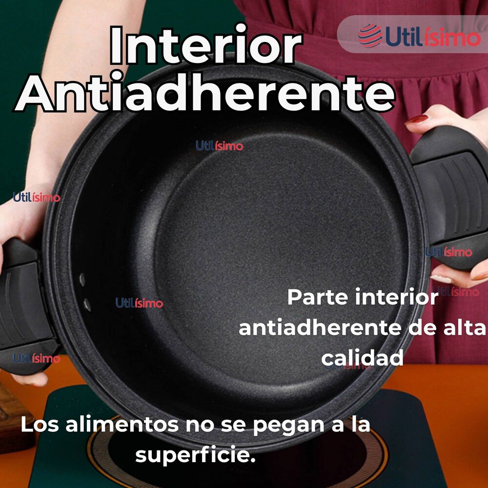 Olla De Micro Presión De Calabaza Antiadherente 7 Litro Color Naranja image number 3.0