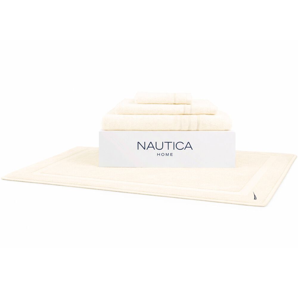 Set 4 Toallas Nautica Signature Cara+mano+cuerpo+piso 100% Algod&oacute;n Beige image number 0.0