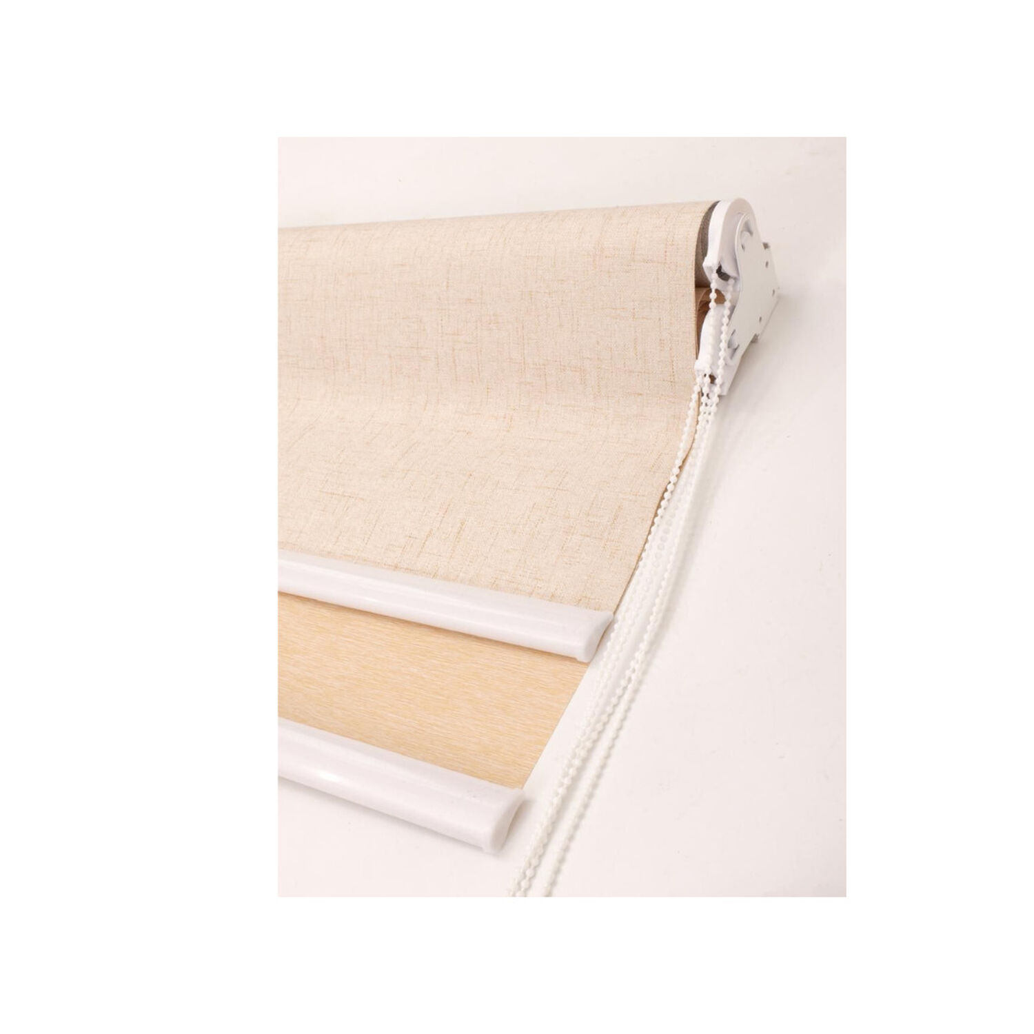 Cortina Roller Blackout Doble Tela Blanca Sin Cenefa 140x200 image number 1.0