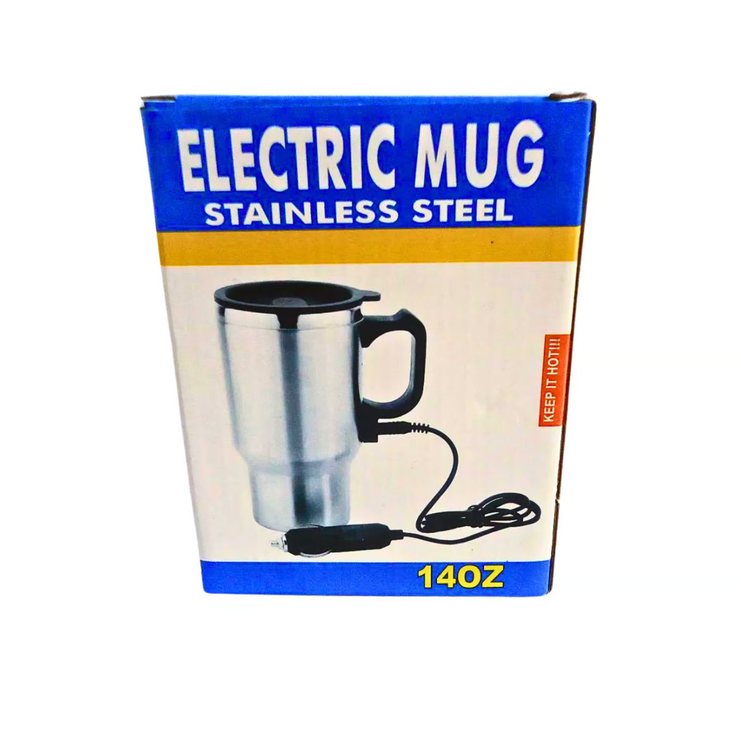 Vaso Auto El&eacute;ctrico 16cm Calentador Gris Taza Viaje image number 3.0