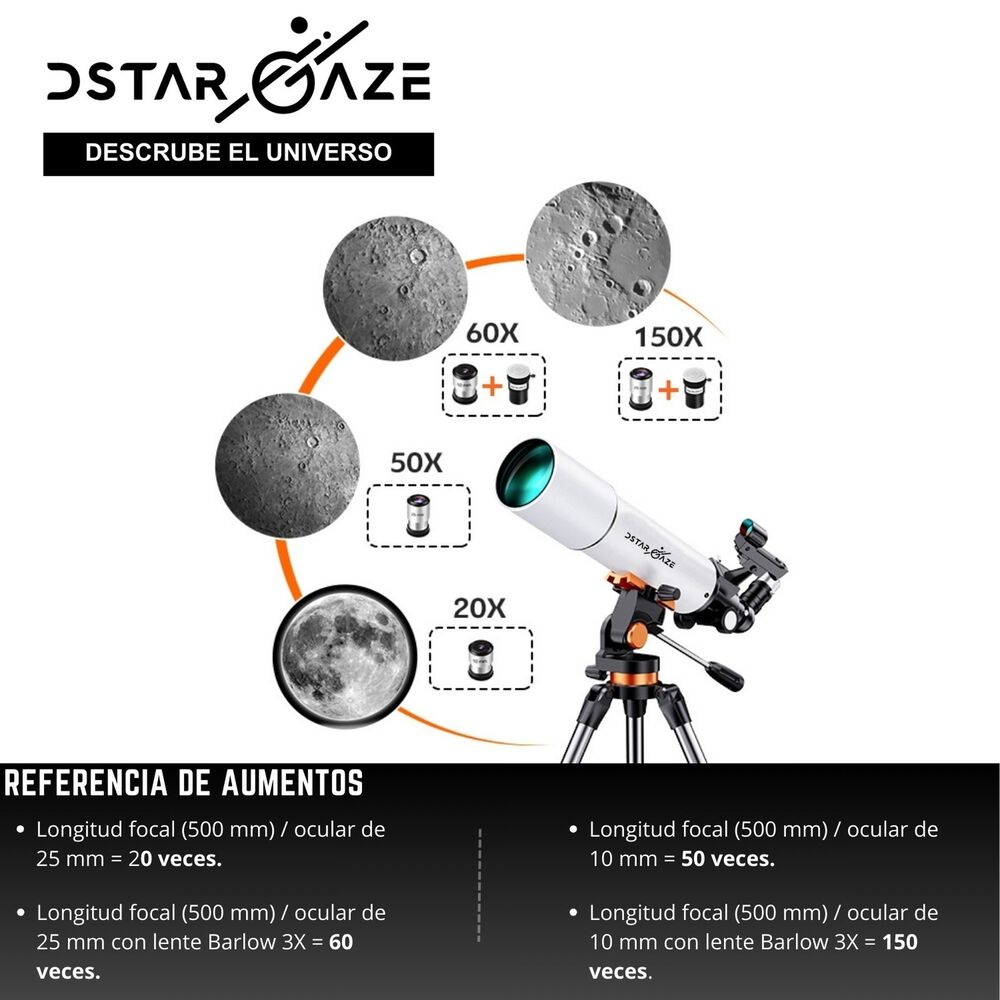 Telescopio Astronómico Profesional 50080m image number 5.0
