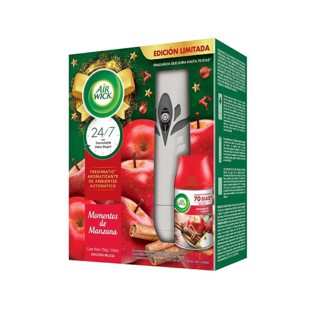 Desodorante Ambiental Automático Freshmatic Aparato + Repuesto 250ml Manzana Y Canela - Air Wick image number 0.0