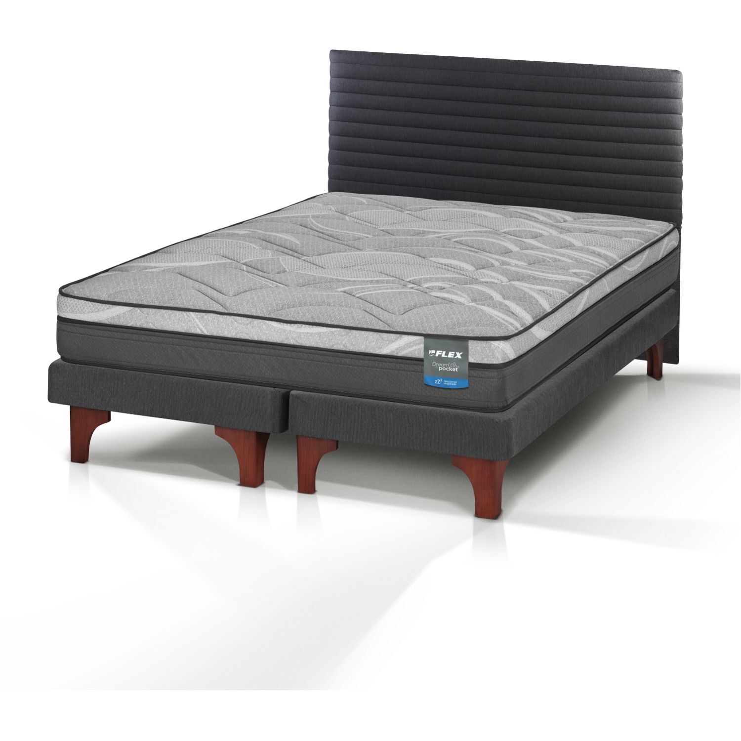 Cama Europea Flex Dream Pocket / King + Respaldo image number 2.0