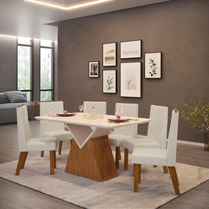 Juego De Comedor Vekkahome Argo / 6 Sillas
