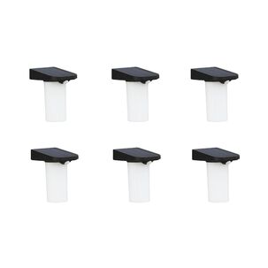 Pack 6 Unidades Aplique Solar Vertical Sin Base Contra Agua Con Sensor De Movimiento