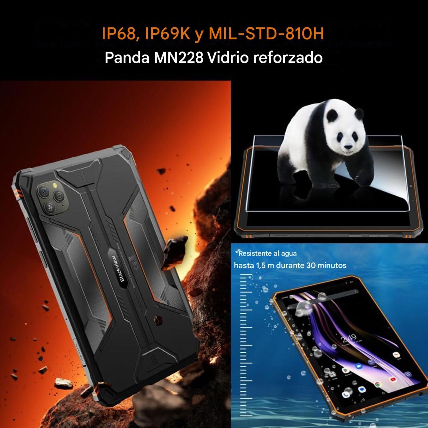 Tablet Rugerizada Blackview Active 5 8" Android 15 8gb 128gb image number 2.0