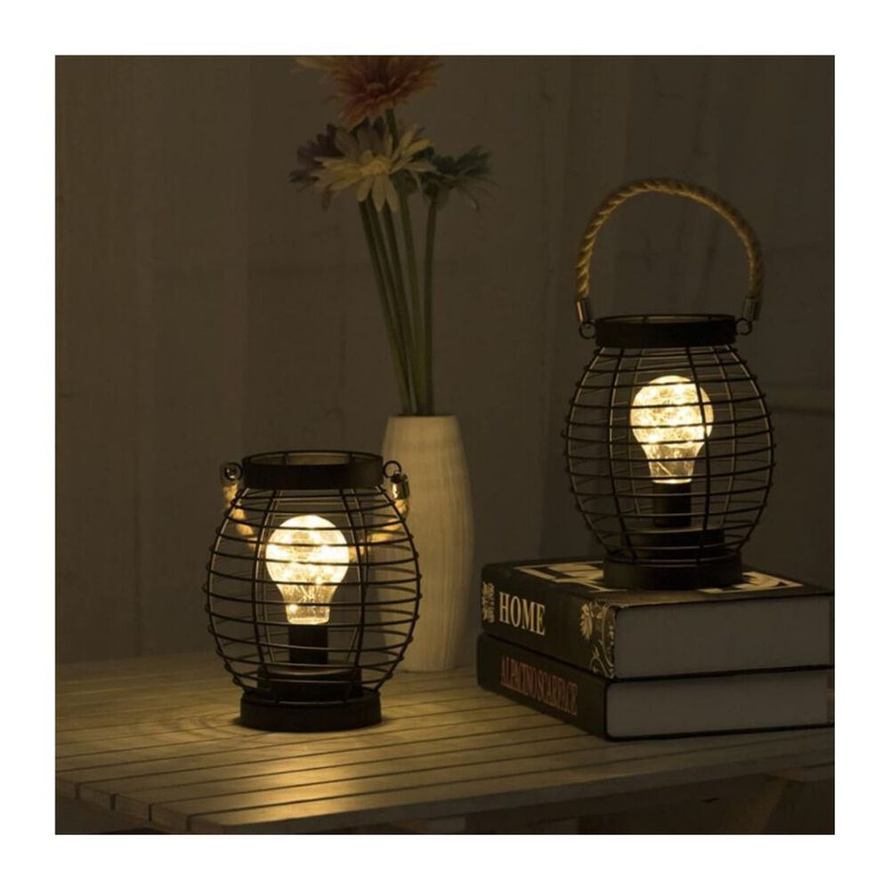Lampara Colgante Fierro Luz Led Decorativa Portátil image number 2.0