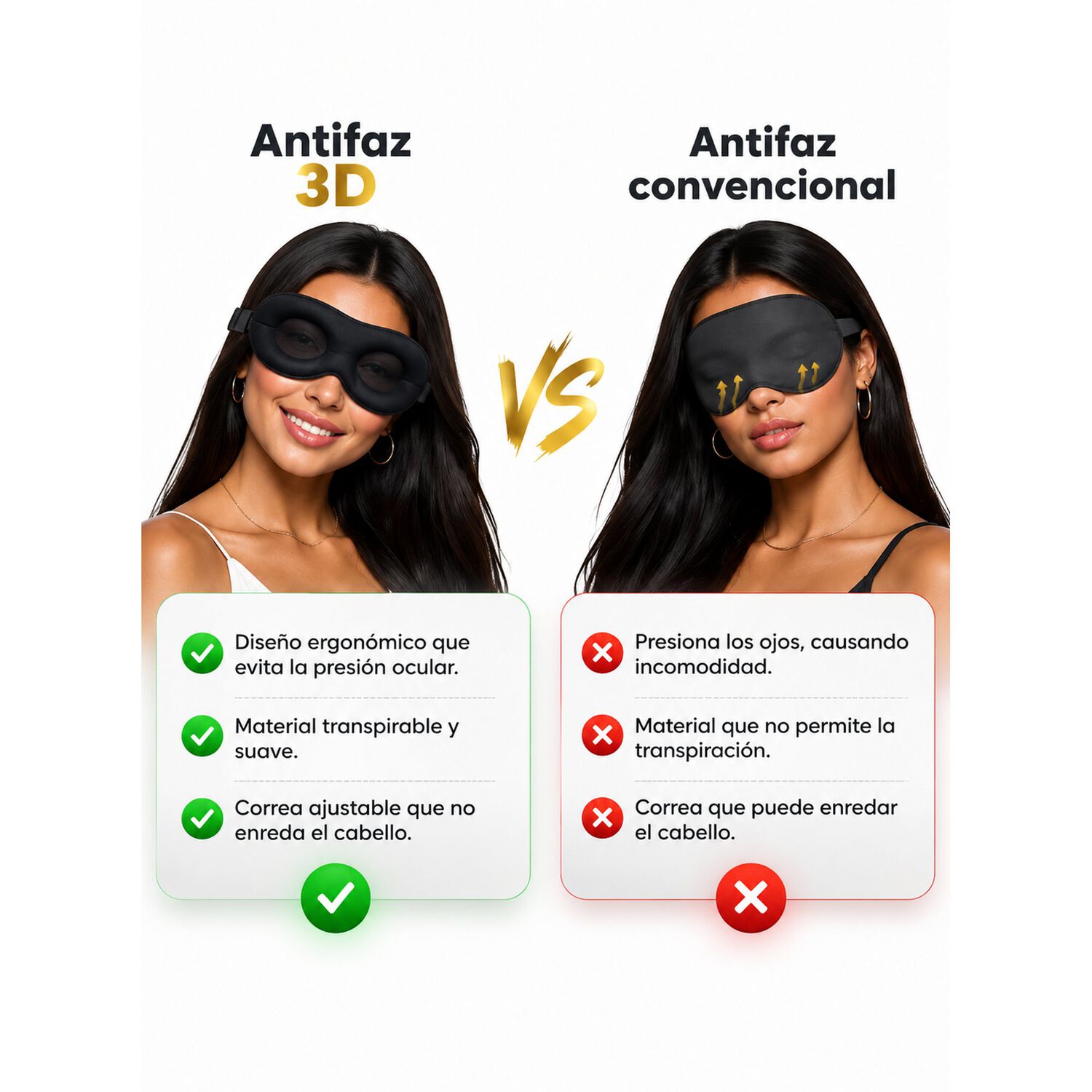 Antifaz 3d Total Oscuridad Suave Ajustable image number 6.0