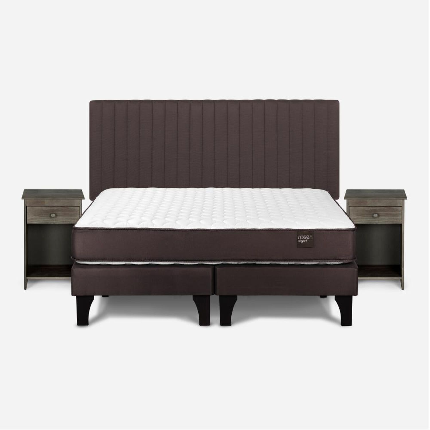 Cama Europea Rosen New Ergo T / 2 Plazas / Base Dividida + Set De Maderas image number 0.0