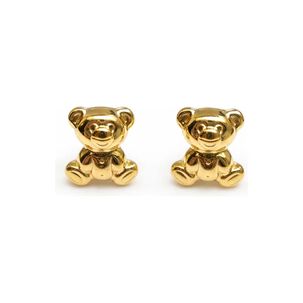 Aros Abridores Osito 6x7mm Oro 14k Oso Beb&eacute; Ni&ntilde;a Dorado