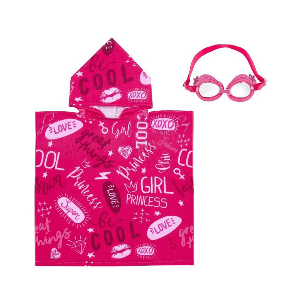 Toalla Playa Infantil + Lentes de Agua Casaideal Kids Princess / 60 X 120 Cm image number 3.0