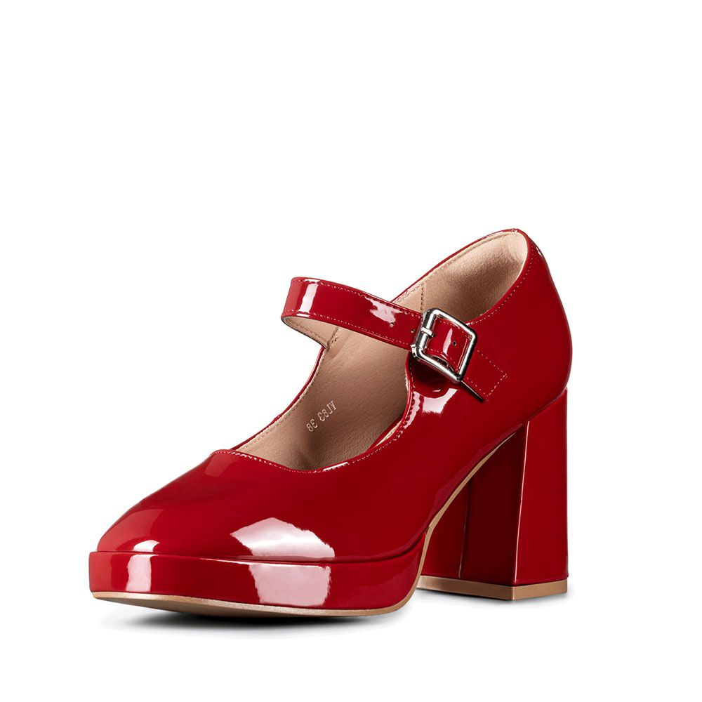 Zapato Mary Jane Tacones Elegante Charol Mujer Weide Yl83 image number 6.0
