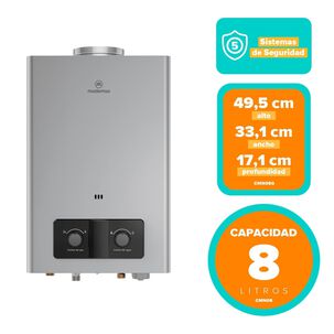 Calefont Gas Licuado 8 Litros Tiro Natural Ionizado Cmn08g