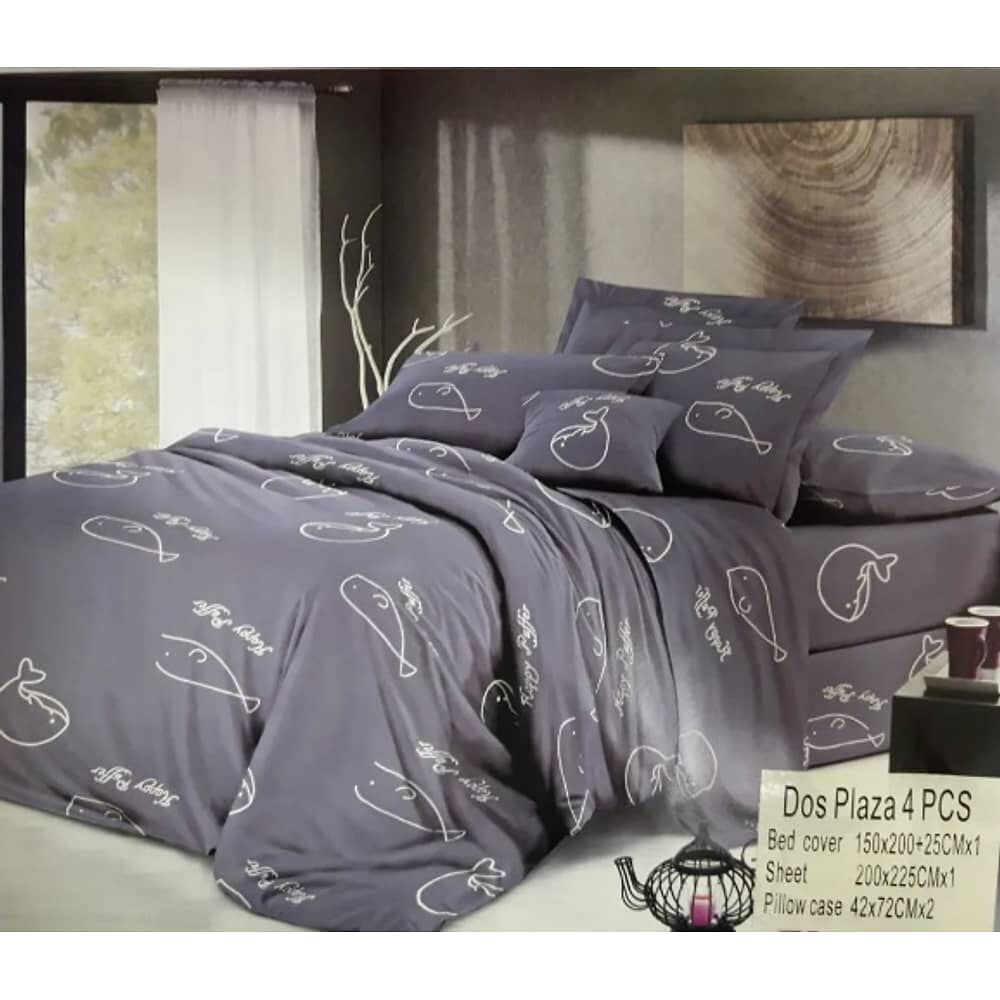 Juego De S&aacute;banas 2 Plazas Gris 4 Piezas image number 0.0