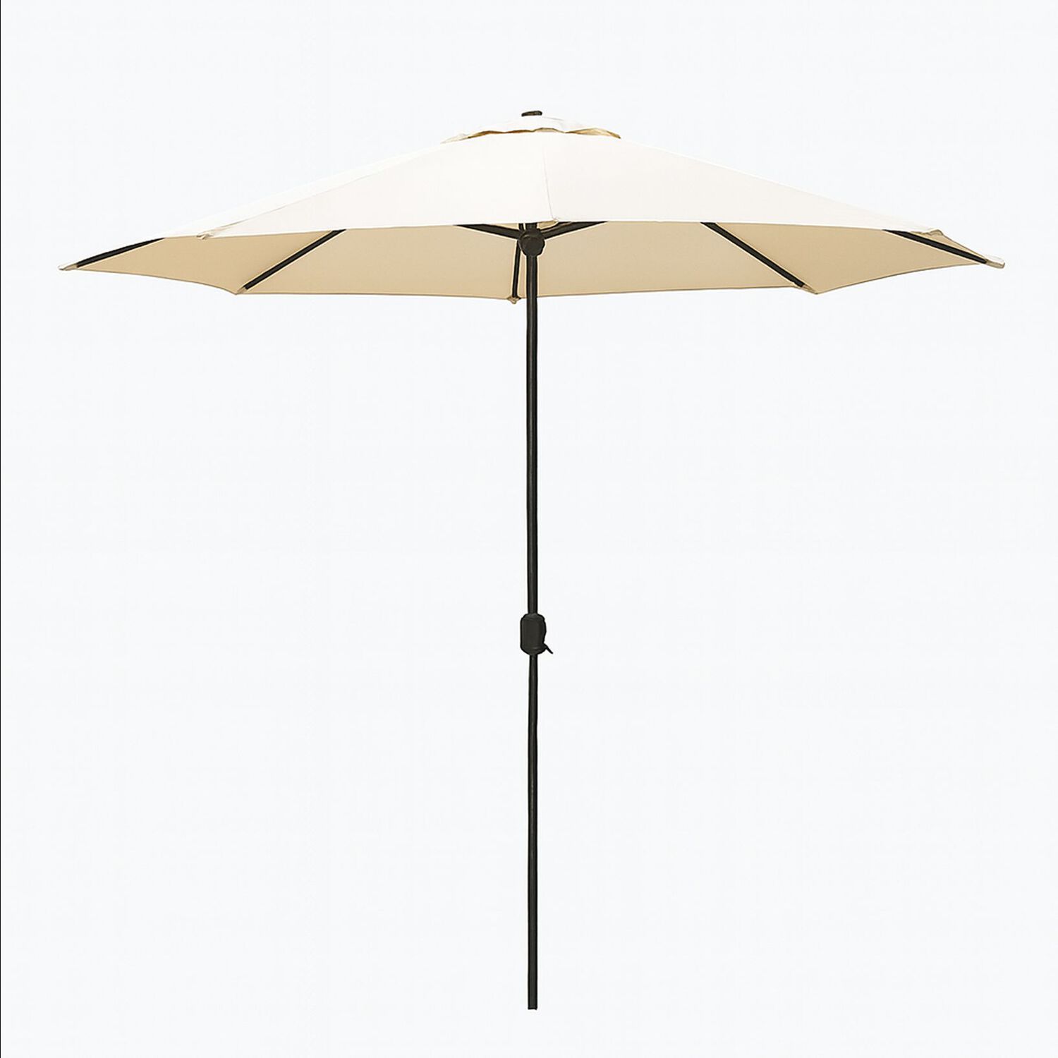 Quitasol Recto 2.7m Terraza Ajustable Plegable Rayos Uv Beige image number 0.0