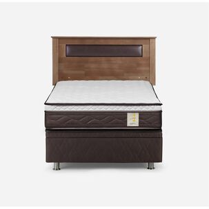 Cama Ba&uacute;l Rosen New Style 4 / 1.5 Plazas / Base Normal + Respaldo Ferrara