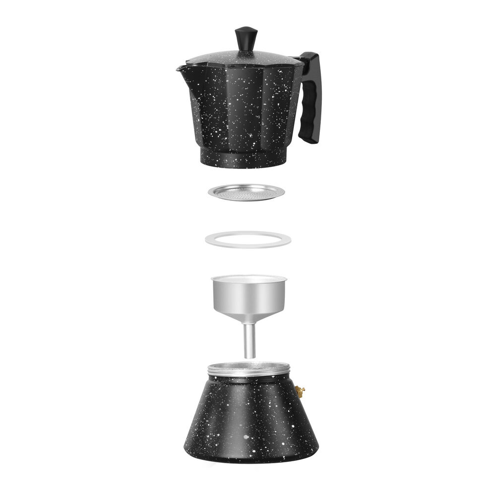 Pack Cafetera Italiana 4 Tz + Espumador 4 En 1 Negro Simplit image number 6.0