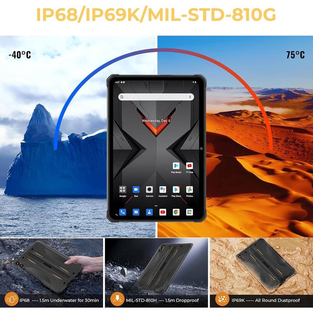 Tablet 4g Rugged Resistente Hotwav R7 - Ip68 Militar / Resiste Polvo, Golpes Y Agua image number 4.0