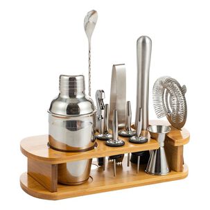 Kit Coctelería 12 Pzs Acero Inoxidable Coctelera 750ml
