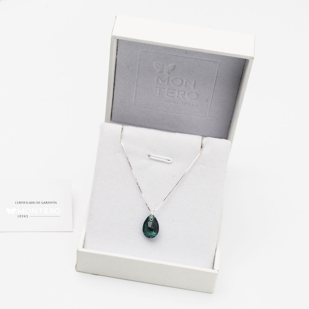 Collar Gota De Luz Con Cristal Genuino Emerald Shimmer image number 2.0