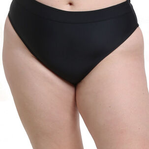 Bikini Calzón Estilo Pin Up Con Pretina Negro