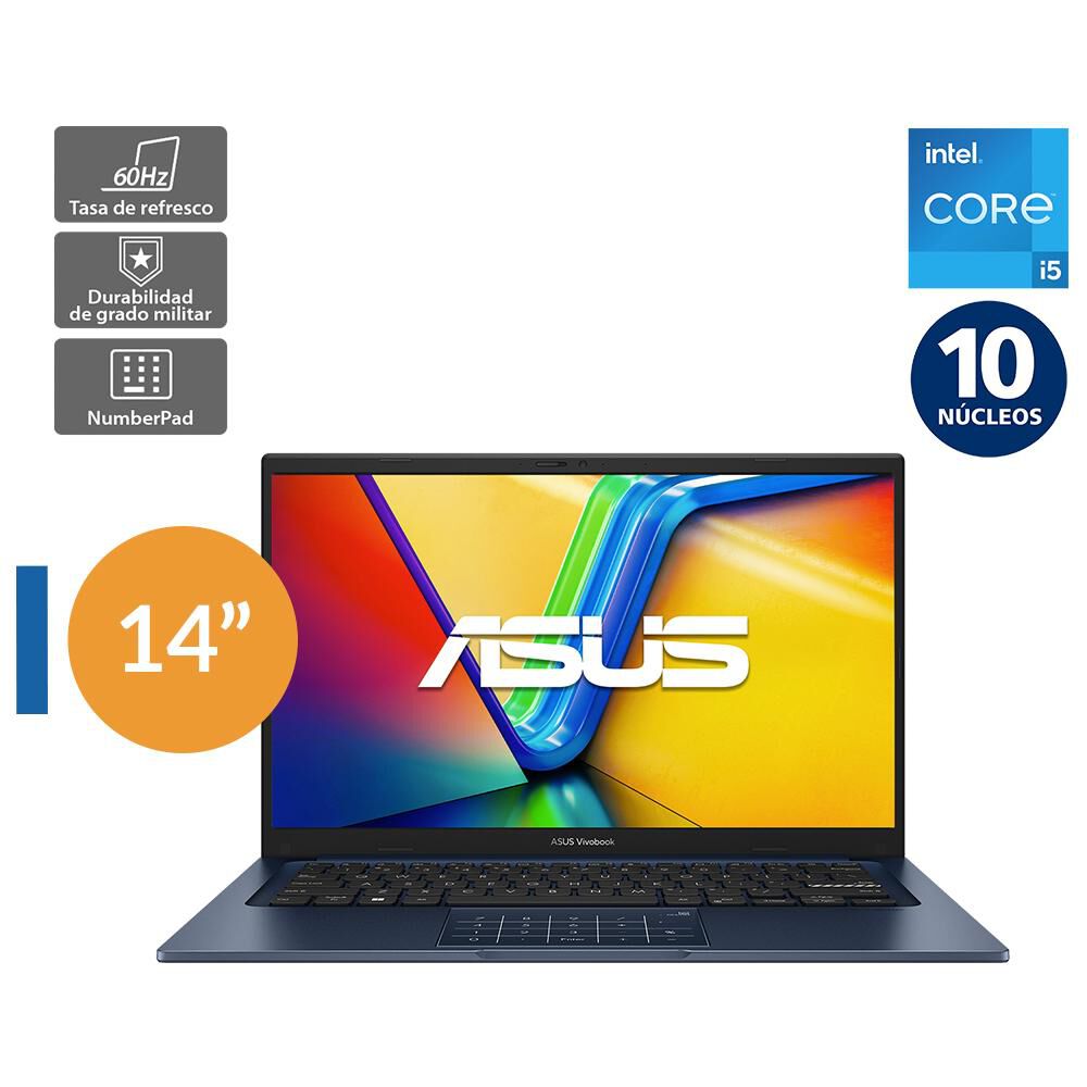 Notebook 14" Asus Vivobook 14 / Intel Core I5 / 8 GB RAM / Intel UHD / 512 GB SSD image number 0.0