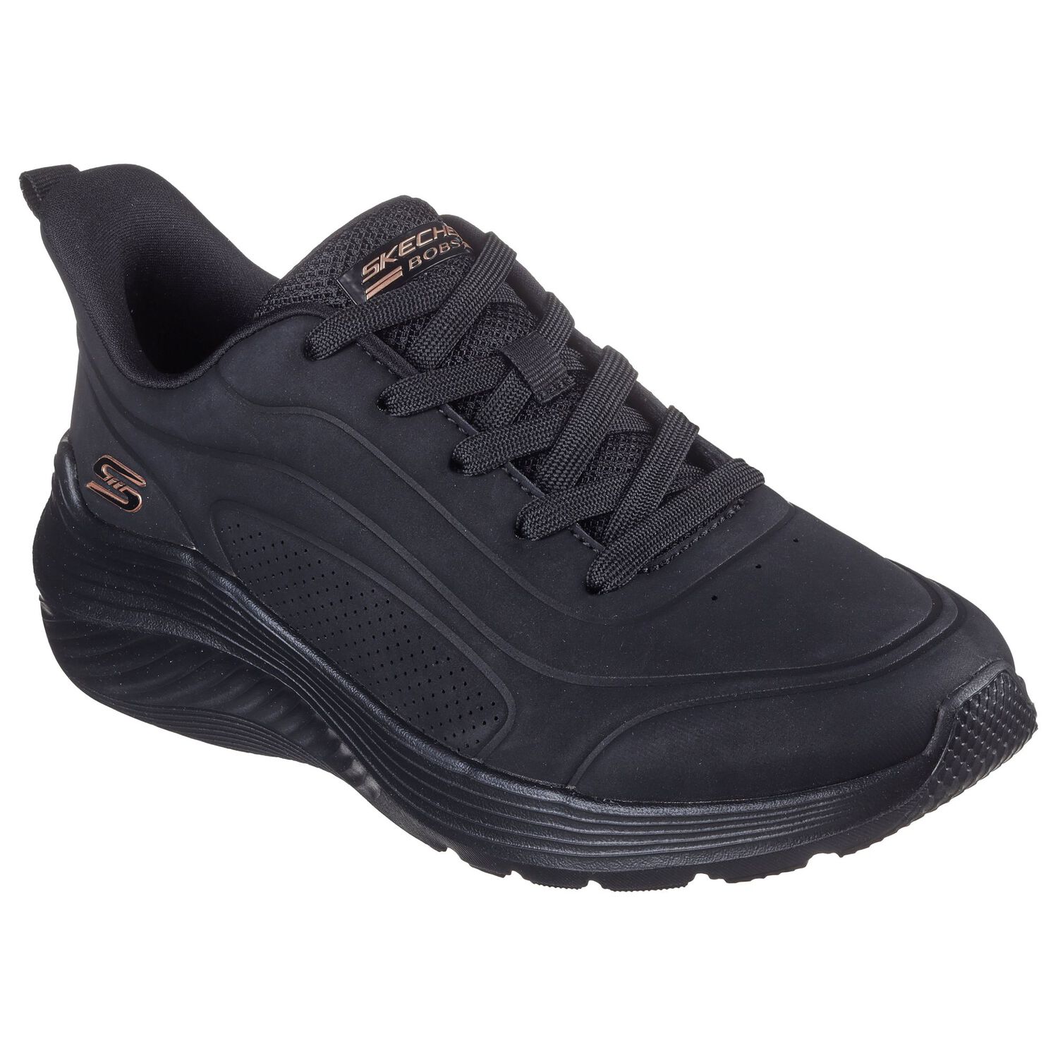 Zapatilla Urbana Mujer Skechers Bobs Squad Waves-just Wading Bbk image number 3.0