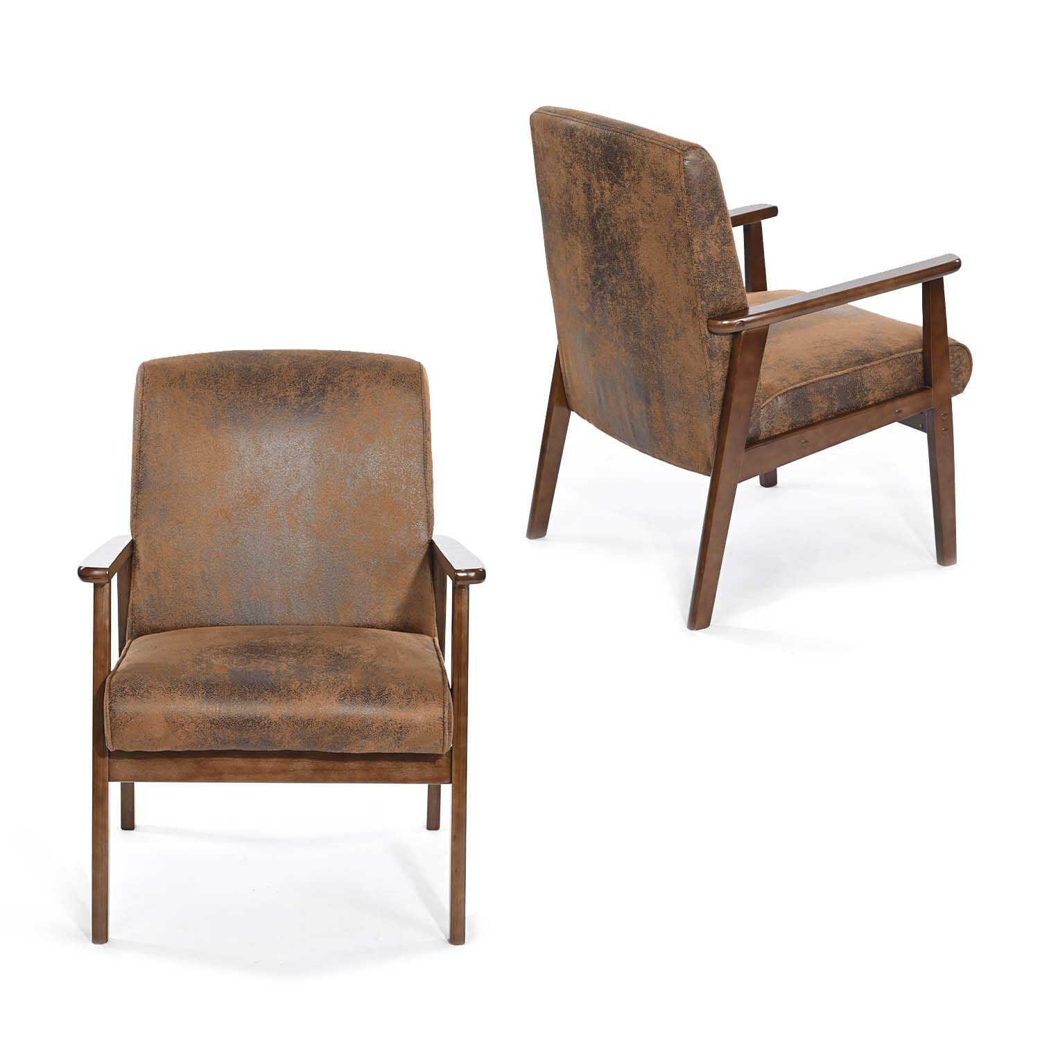 Poltrona Sitial Roma Suede Caf&eacute; image number 4.0