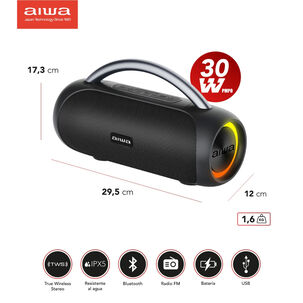 Parlante Bluetooth 20w Portatil Ipx5 Con Tws Aws-10bt