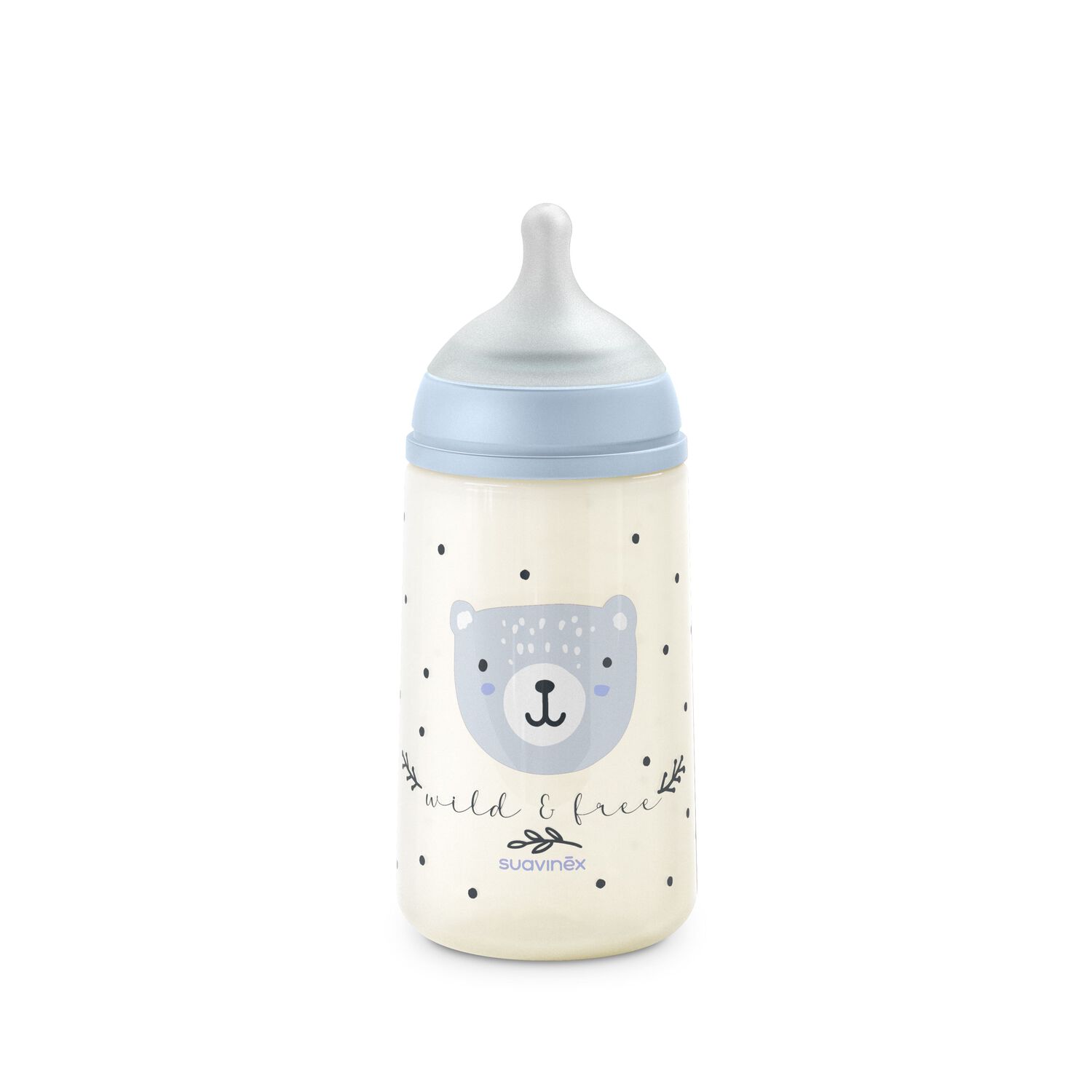 Mamadera 270ml Fisiol&oacute;gica Silicona Fm Wild Azul image number 1.0