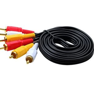 Cable Audio Rca A Rca 3 X 3 Salida Rca Macho Plug