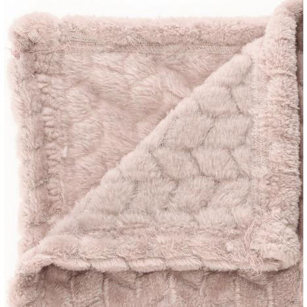 Frazada Andes Jacquard Flannel Rosa 2 Plaza image number 4.0