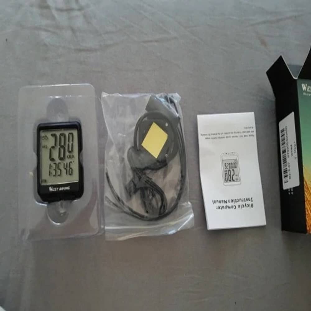 Veloc&iacute;metro Ciclocomputador Inalambrico Odometro Profesional West Biking Luz Led image number 6.0