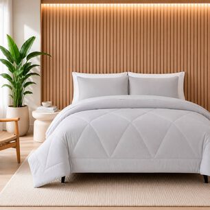 Cubrecama King Mcrofibra + Fundas Nautica Home Gris