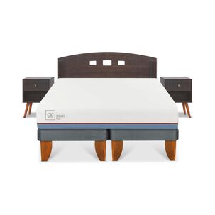 Cama Europea Cic Excellence Plus / 2 Plazas / Base Dividida + Set De Maderas