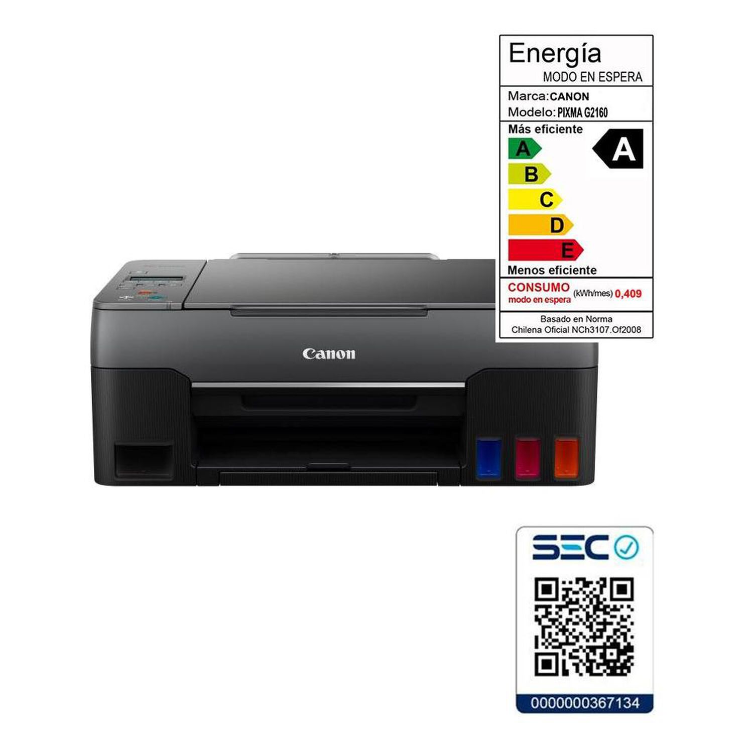 Impresora Multifuncional Canon Pixma G2160 Megatank image number 5.0