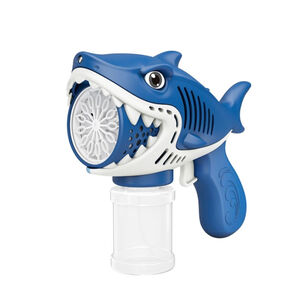 Pistola Lanza Burbujas Tiburon Luces Y Sonidos + Liquido