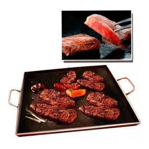 Plancha Churrasquera 45x45 Fierro 5mm Alta Calidad Gris