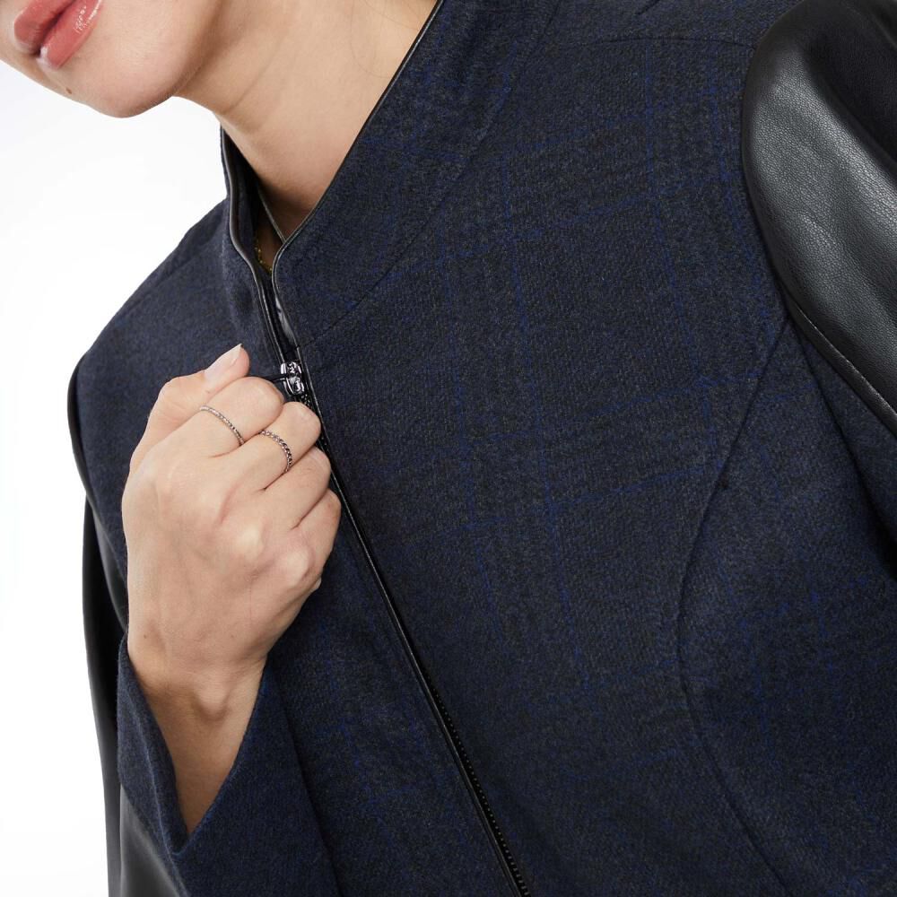 Abrigo Aplicaci&oacute;n Pu Cuello Mao Mujer Lesage image number 4.0