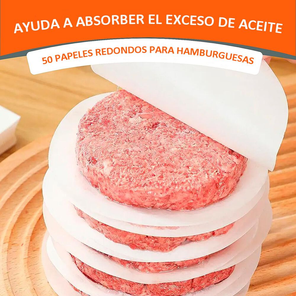 Kit Prensa Hamburguesas Acero Inoxidable 4 Piezas image number 2.0