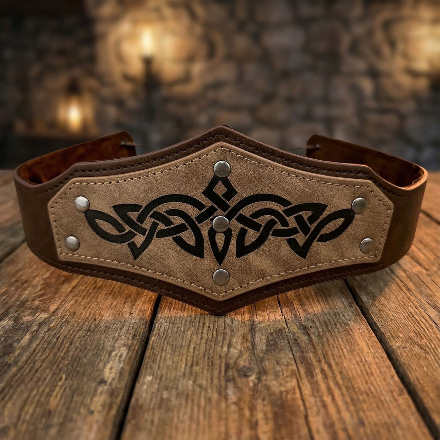 Tiara Vikinga Medieval Celtas En Relieve Ajustable image number 18.0