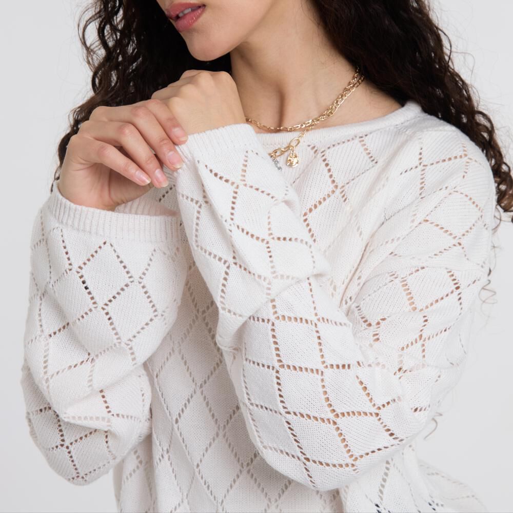 Sweater Crop Manga Larga Cuello Redondo Mujer Freedom image number 4.0