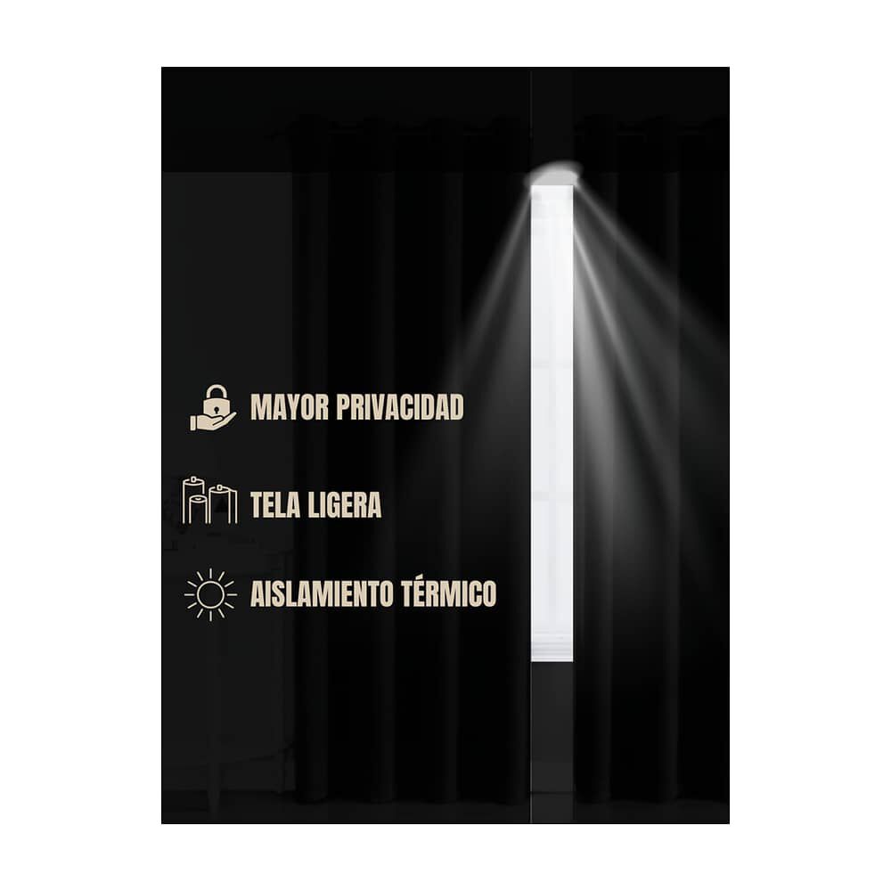 Cortina Engomada Termica 100% Blackout 140x225 image number 8.0