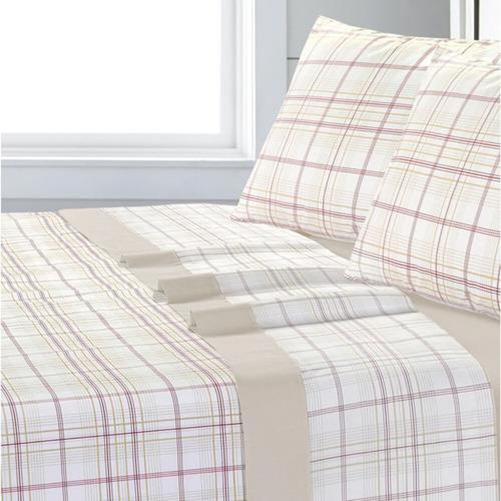 Sabana Andes Estampada 180 Hilos Escoces 106 2 Plaza image number 0.0