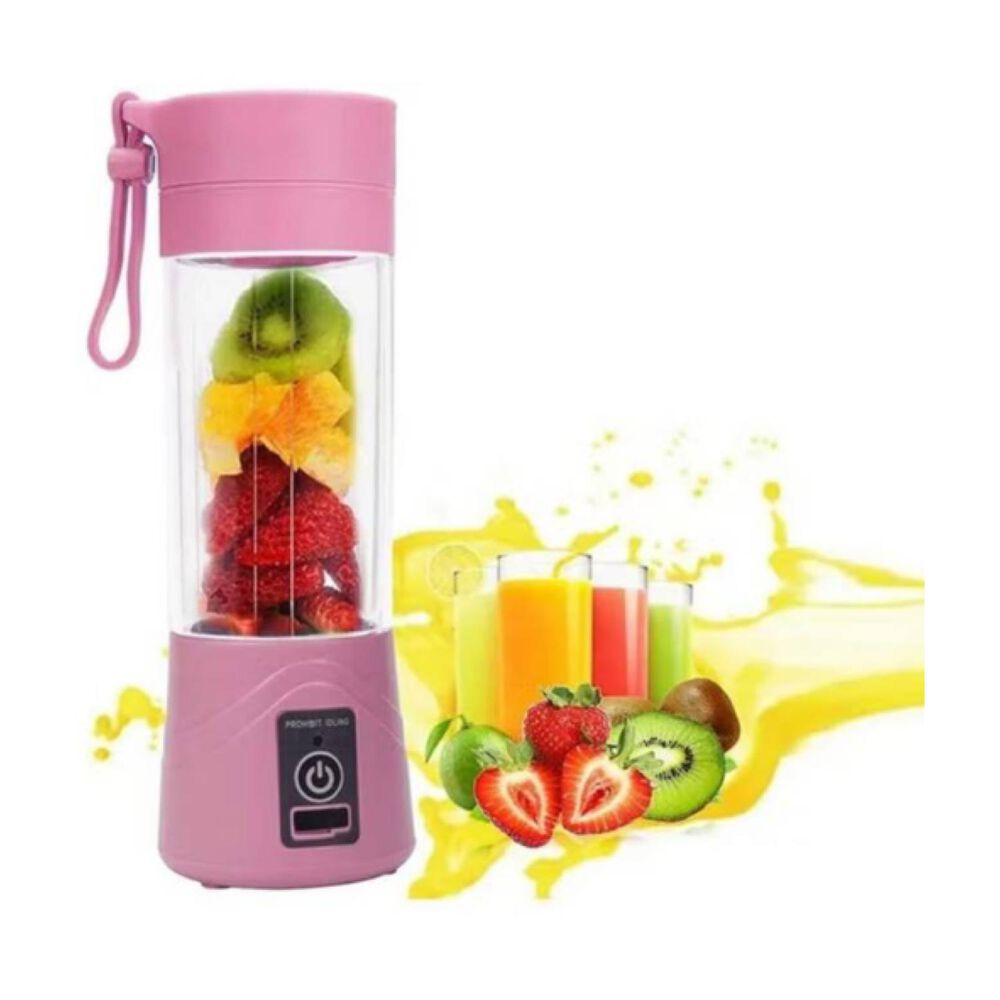 Juguera Licuadora Batidora Jugos Portatil Recargable Usb Rosado image number 2.0