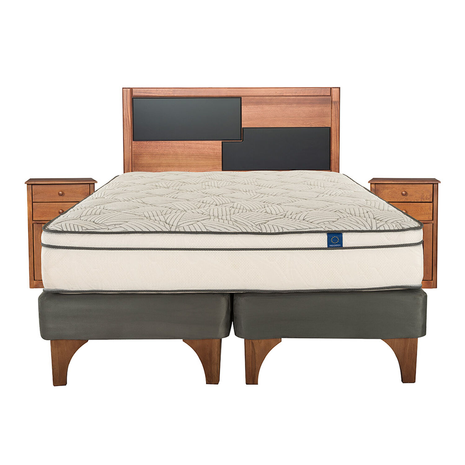 Cama Europea Flex Valencia / King / Base Divida + Set De Maderas image number 1.0
