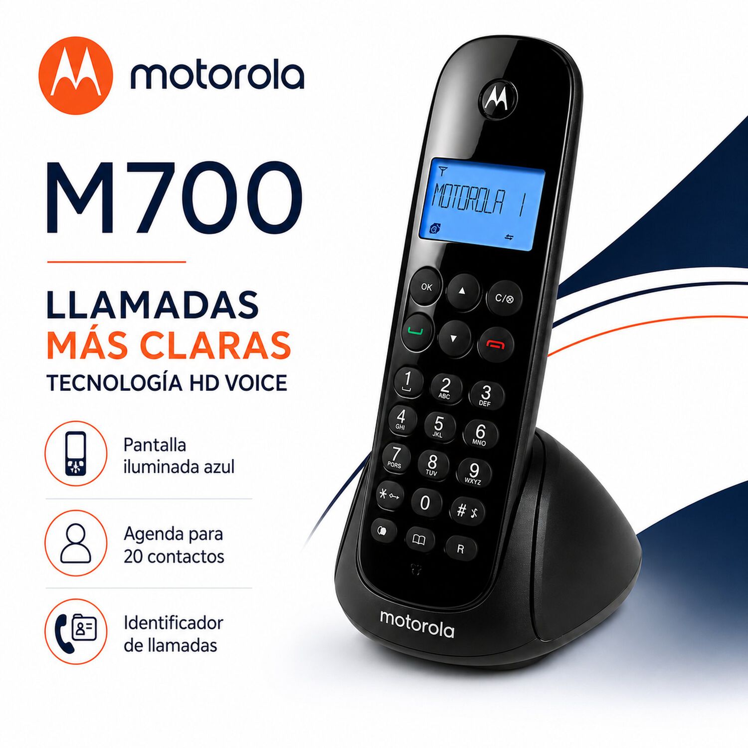 Telefono Inalambrico Motorola M700 Se&ntilde;al Hd Profesional image number 8.0