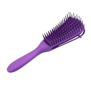 Mini Cepillo Flexible Desenredante Y Definidor De Rizos Violeta