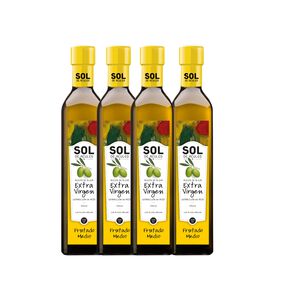 Aceite De Oliva Evirgen Sol De Aculeo Frutado Medio 4x500ml