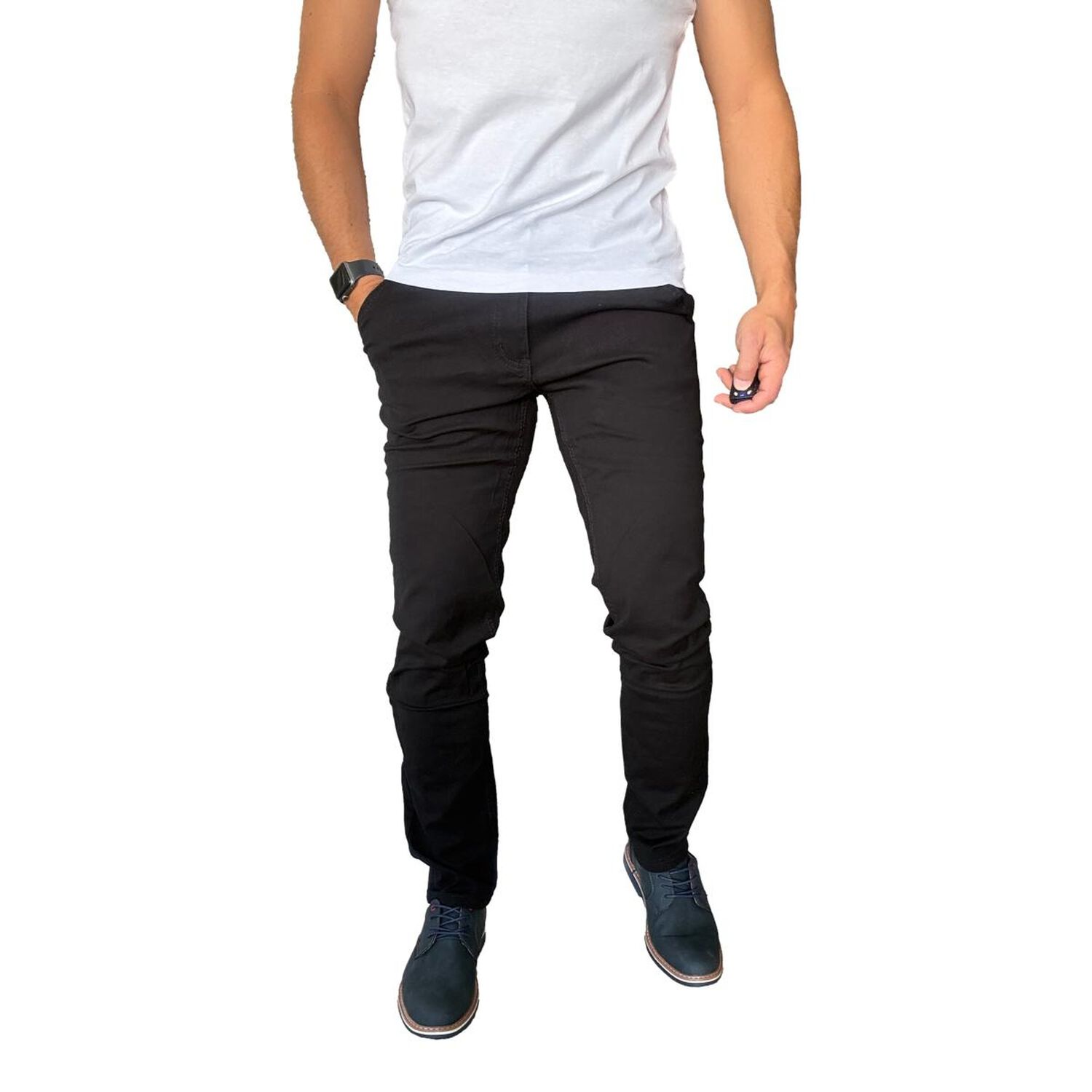 Pantal&oacute;n Tela Elasticado Slim Fit Bolsillo Argentino image number 9.0